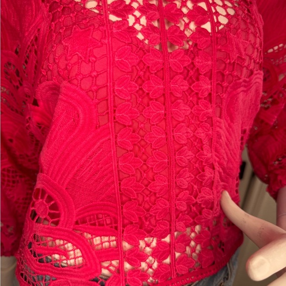 Pink Lace Women's Top - Picture 8 of 13